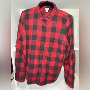 J. Crew Buffalo plaid flannel top